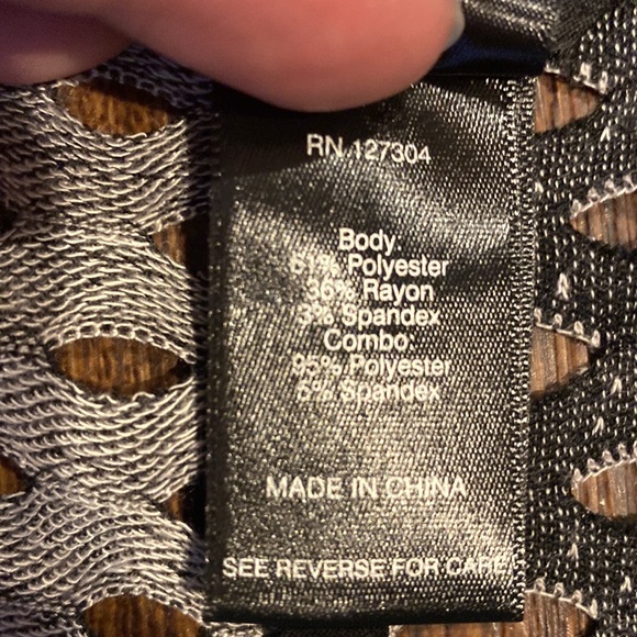 Ali Miles Sheer Button Cardigan Black/Gray/Silver Women’s Size Small - Picture 7 of 9